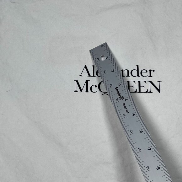 Alexander McQueen Cotton Handbag Dust‎ Bag 23” x 14.5” White Drawstring - Picture 5 of 7